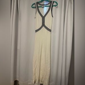 MABLE Leah knit dress cream and black size medium